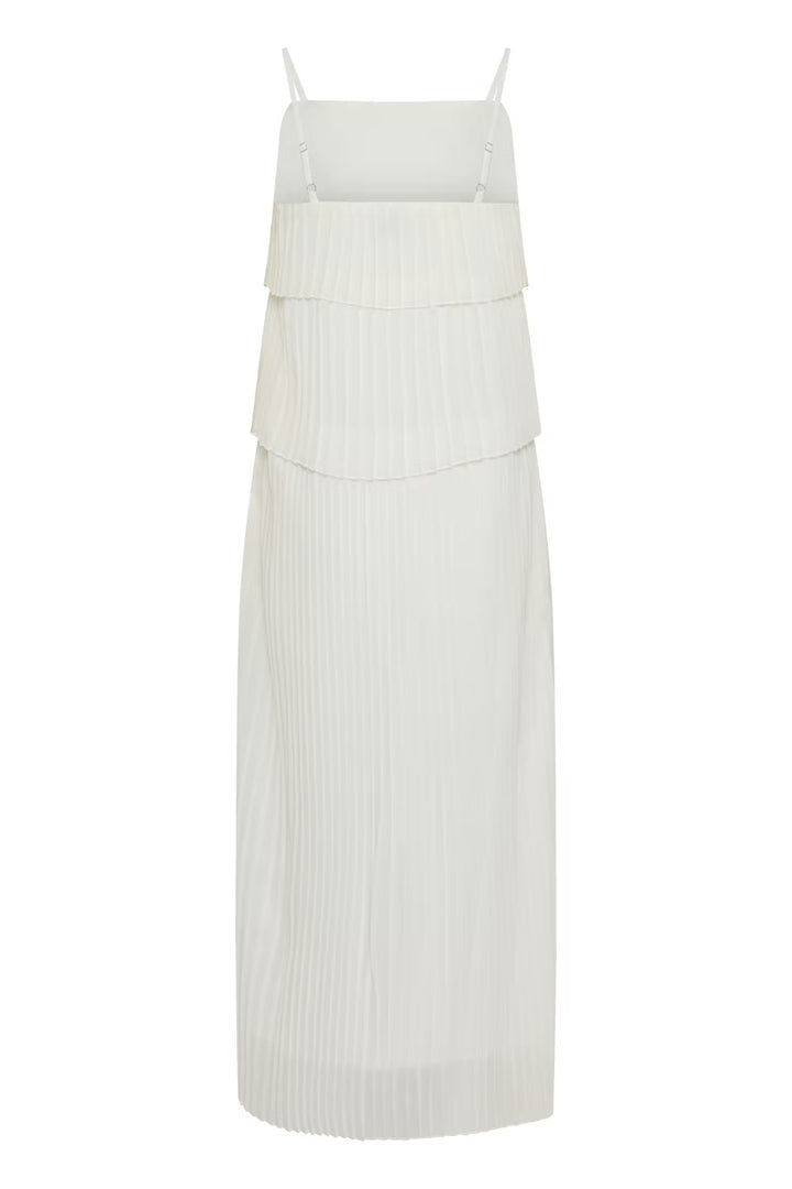 Kaffe KAkiera Plissé Dress | Chalk