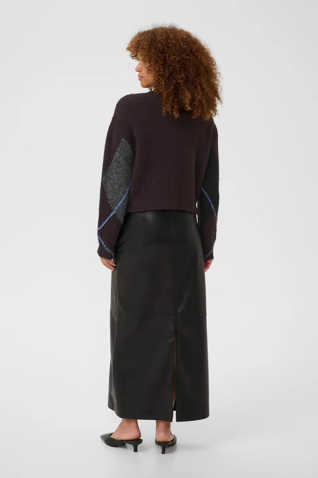 Kaffe KAgrith Knit Pullover Dark Grey Fudge