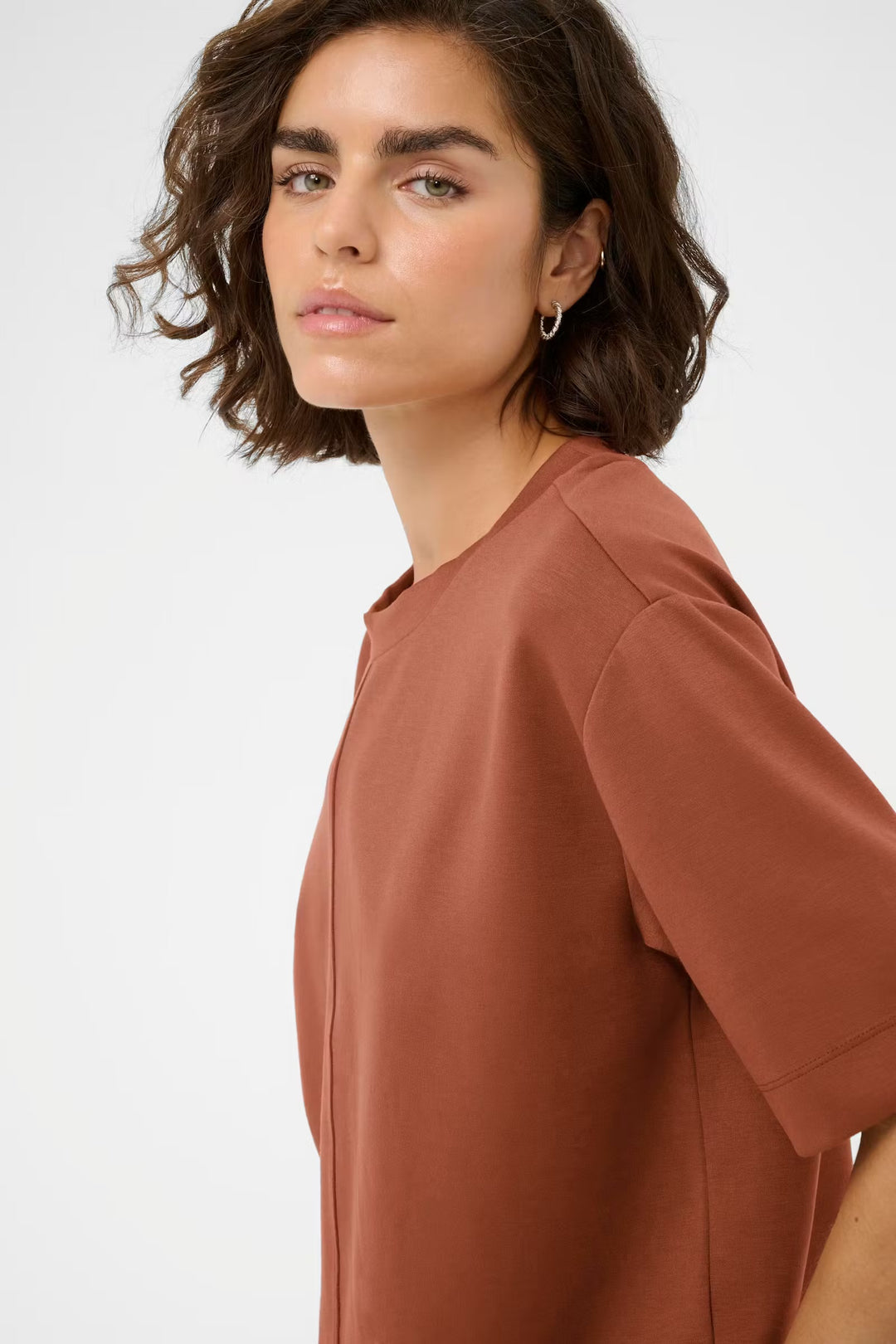 Kaffe Kaannie T-Shirt | Henna Brown