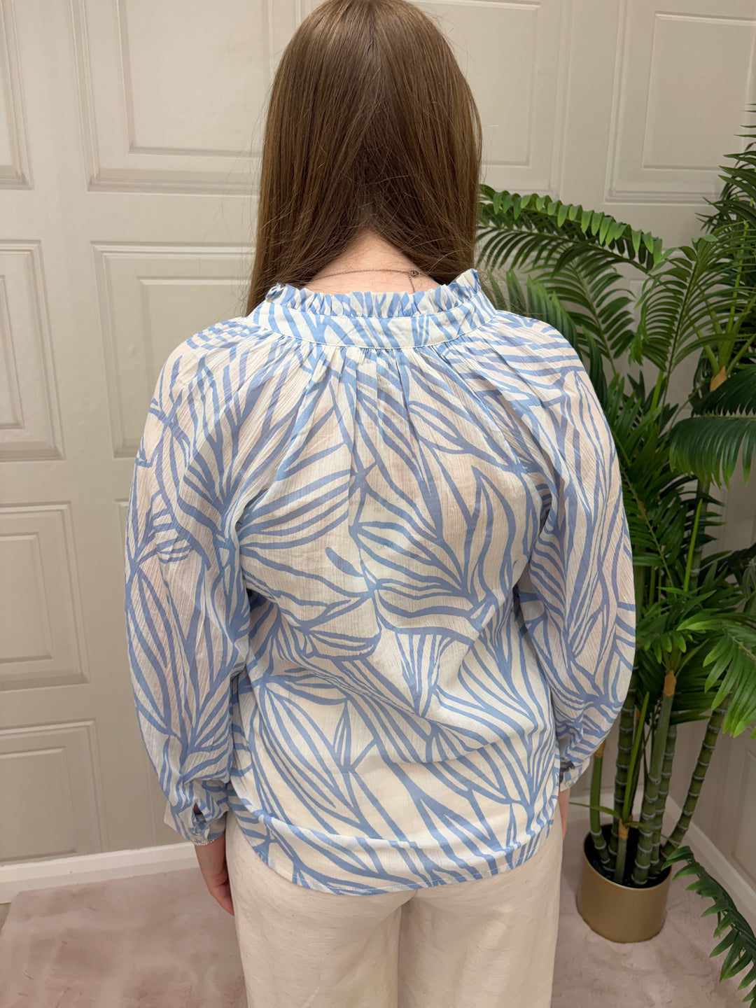 Goa Goa Vienna Blue Printed Blouse