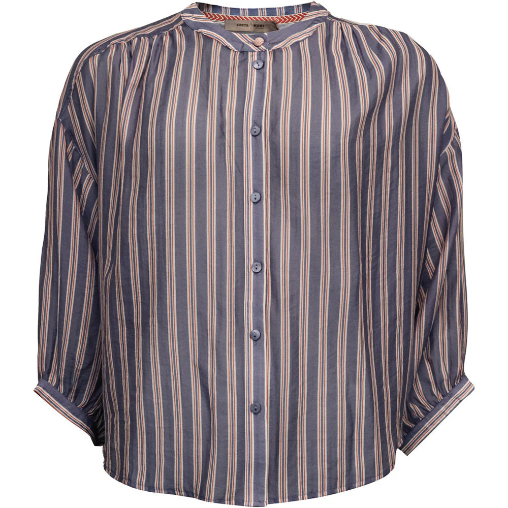 Costa Mani Daisy Shirt | Blue Stripe