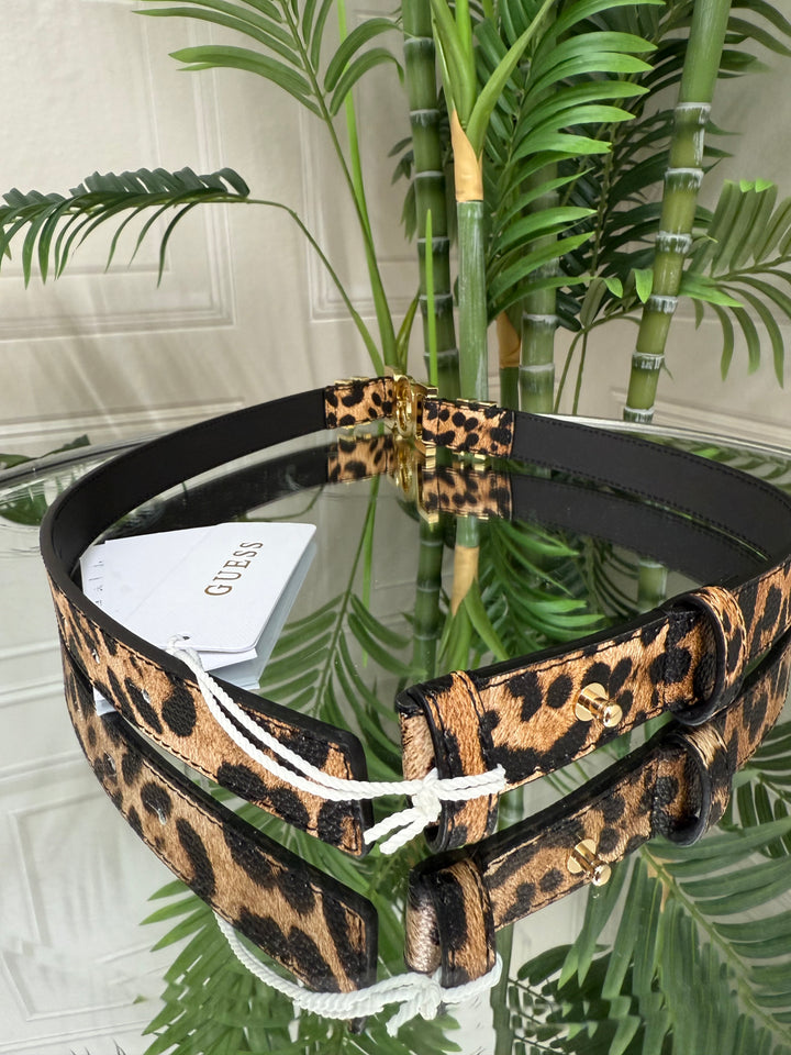 Guess Cirene Leopard Black Belt