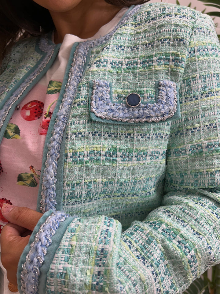 Salsa Tweed textured Jacket Mint