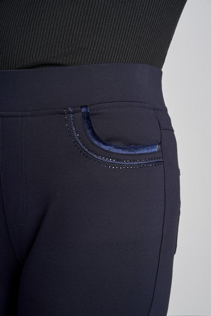 Pinns Navy Ponte Style Jeans | 405T