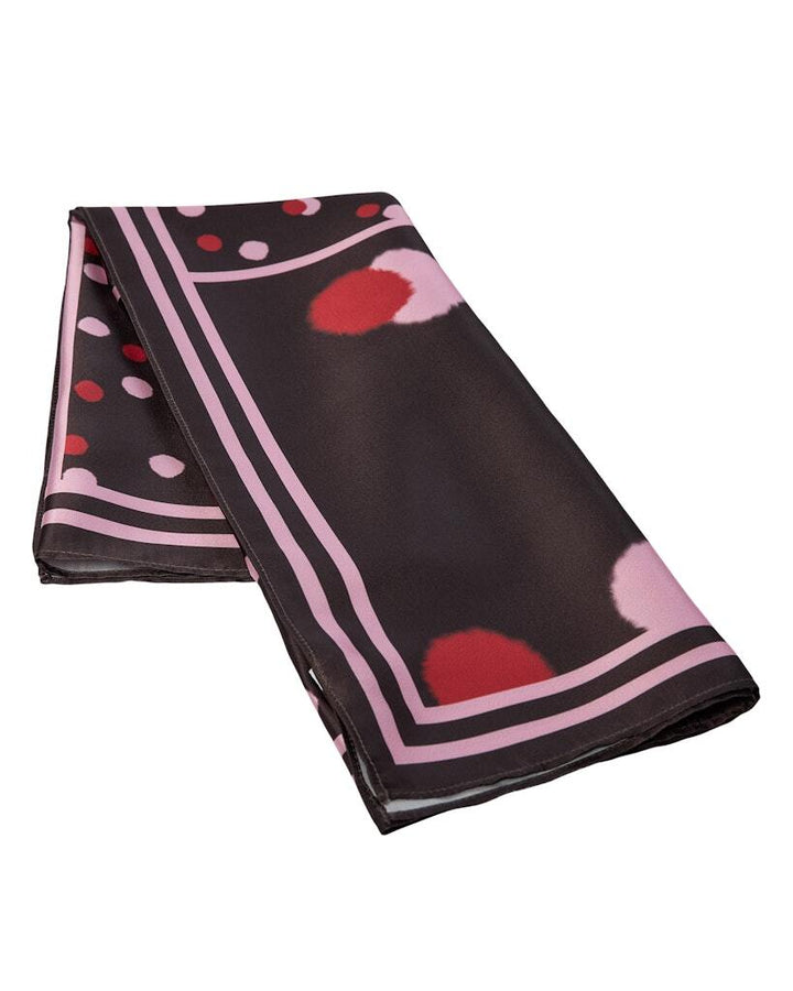 Numph Nuluis Satin Scarf | Black Coffee