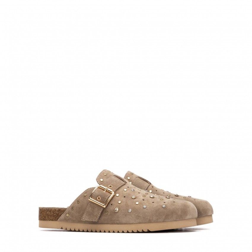 Carmela Z.Serr Taupe Mules | 163280