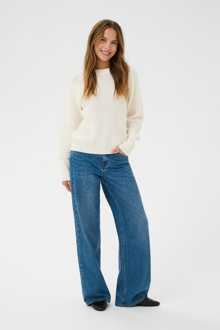 Kaffe KAmone Knit Pullover Chalk