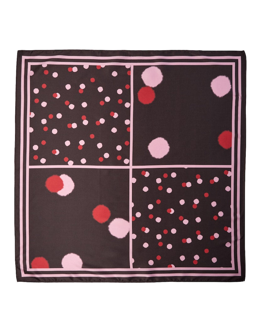 Numph Nuluis Satin Scarf | Black Coffee