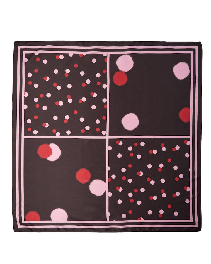 Numph Nuluis Satin Scarf | Black Coffee