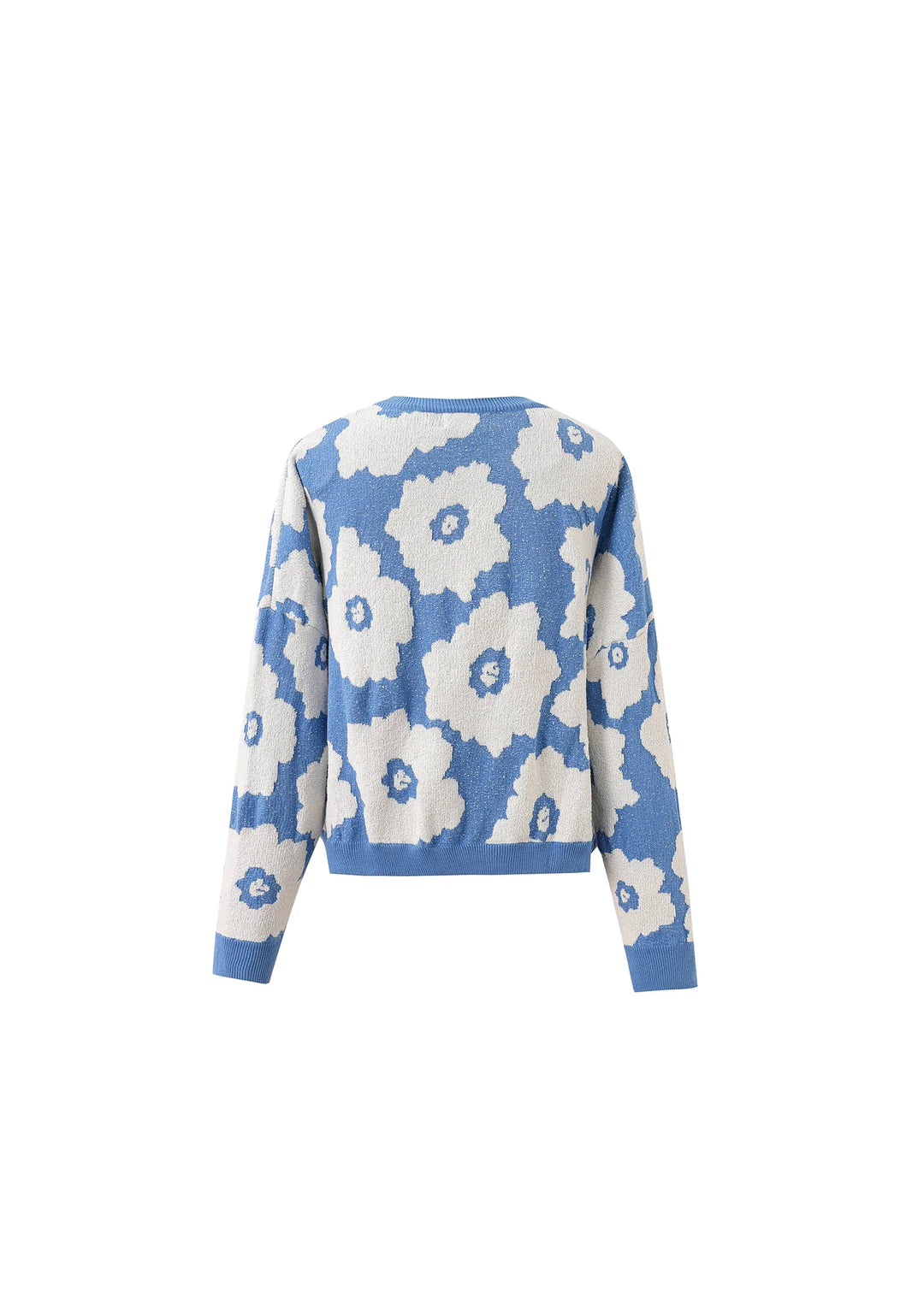 Frnch Blue Floral Sweater
