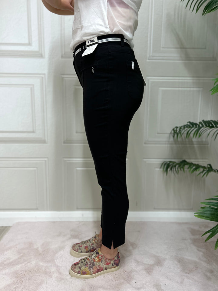 Pinns 378CT Black Ankle Grazer Trouser