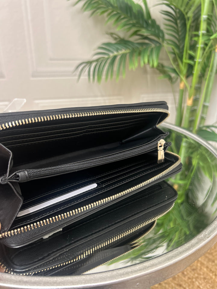 Guess Mirema Black Woven Purse
