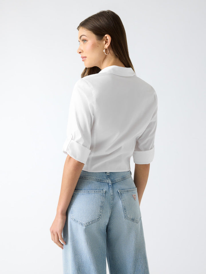 Guess Reeya White Poplin Top