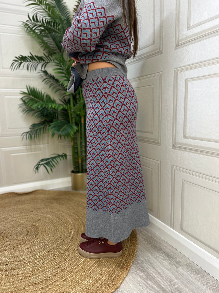 Bariloche Caepionis Grey Knit Skirt