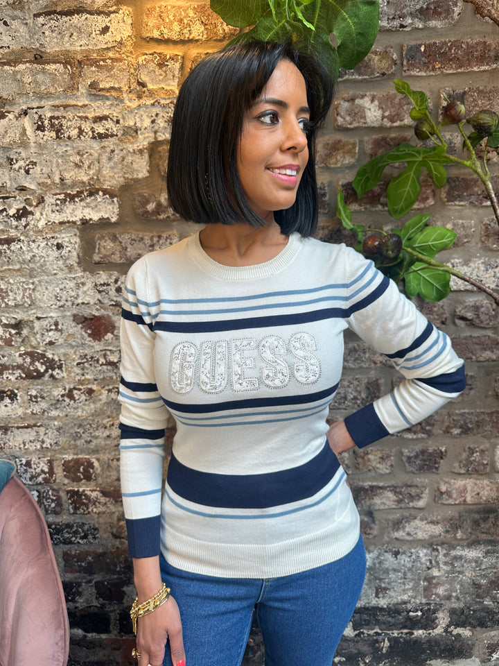 Guess Paris Logo RN Sweater