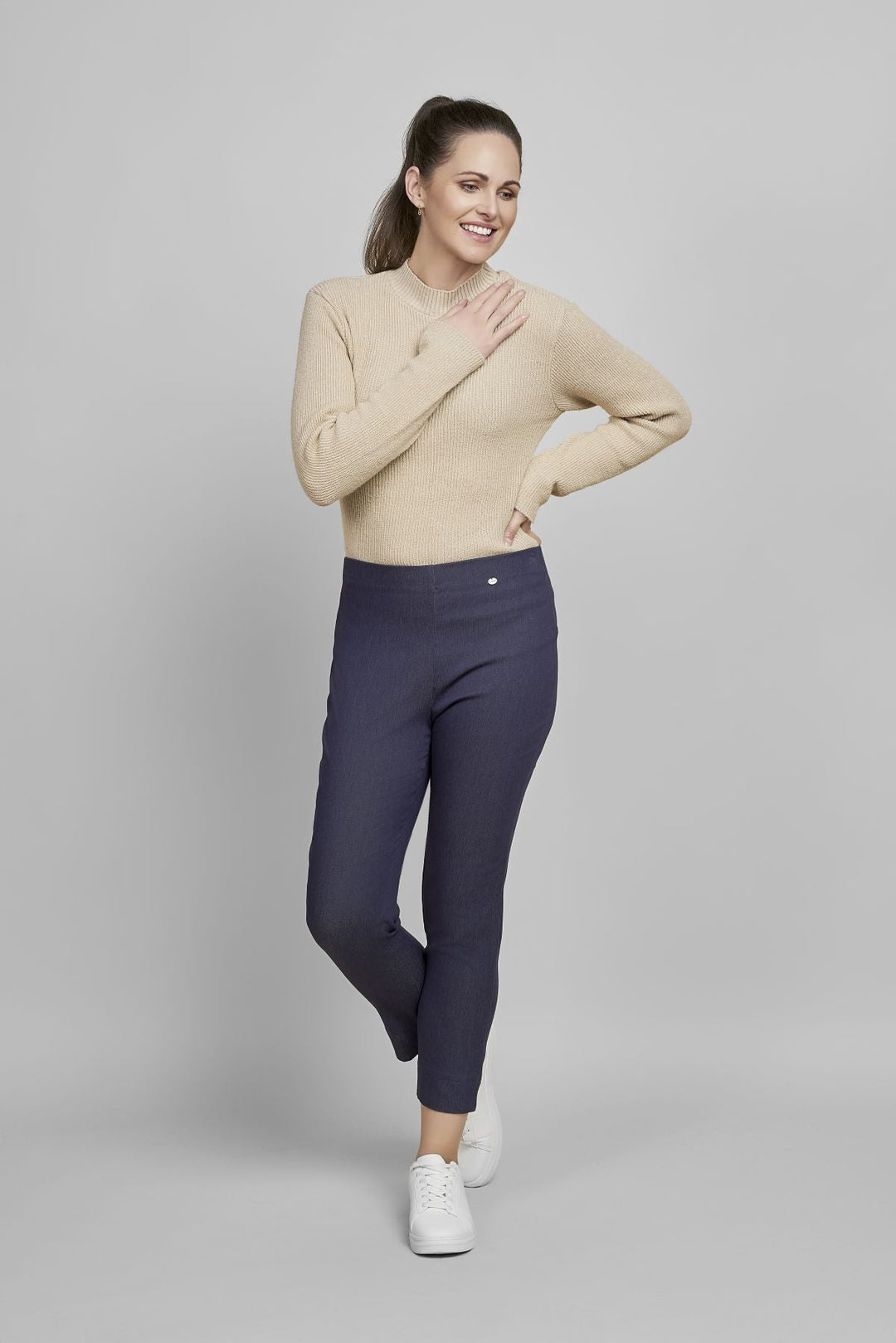 Pinns Slub Denim Bengaline Ankle Grazer | 302CT