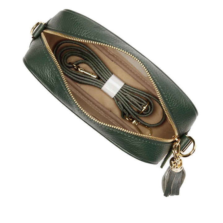 Elie Beaumont Bottle Green Crossbody Bag