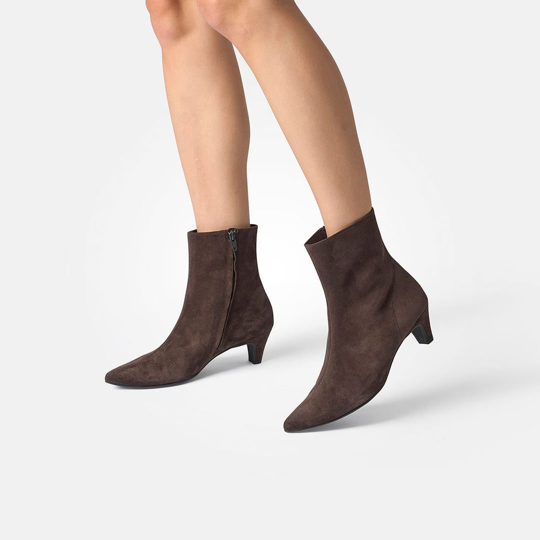 Paul Green Soft Suede Mocca Ankle Boot