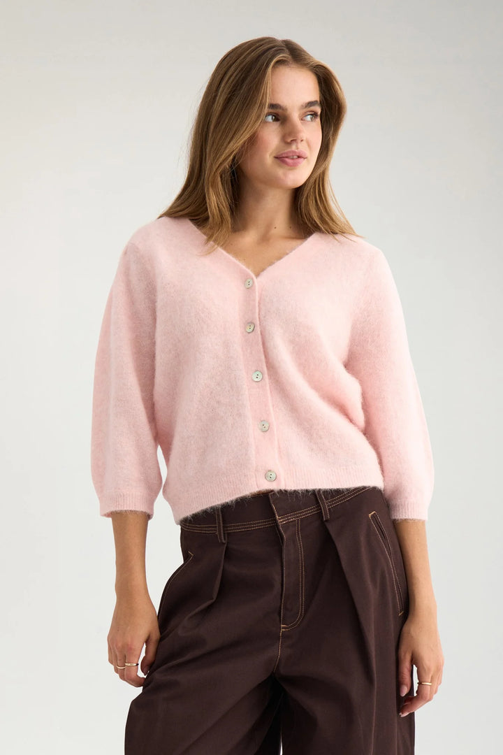 Numph Nusuri Brushed SS Cardigan | Peachskin