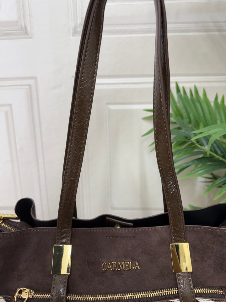 Carmela Animal/Chocolate Brown Bag 186183