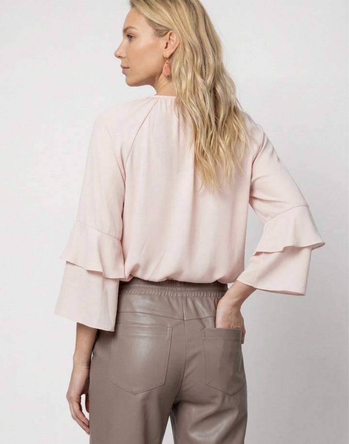 Monari Rosewater Chiffon Blouse