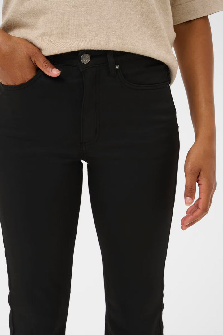Kaffe Kaforest HW Slim Jeans | Black Deep
