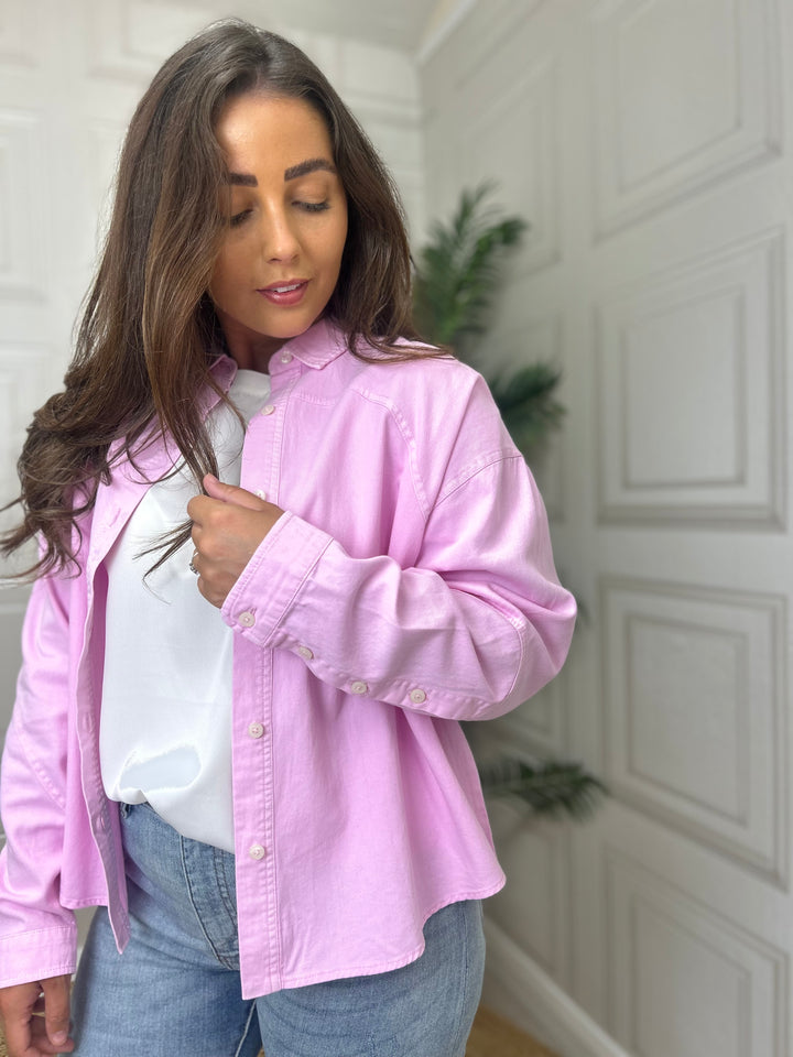 French Connection Dana Violet Denim Shirt