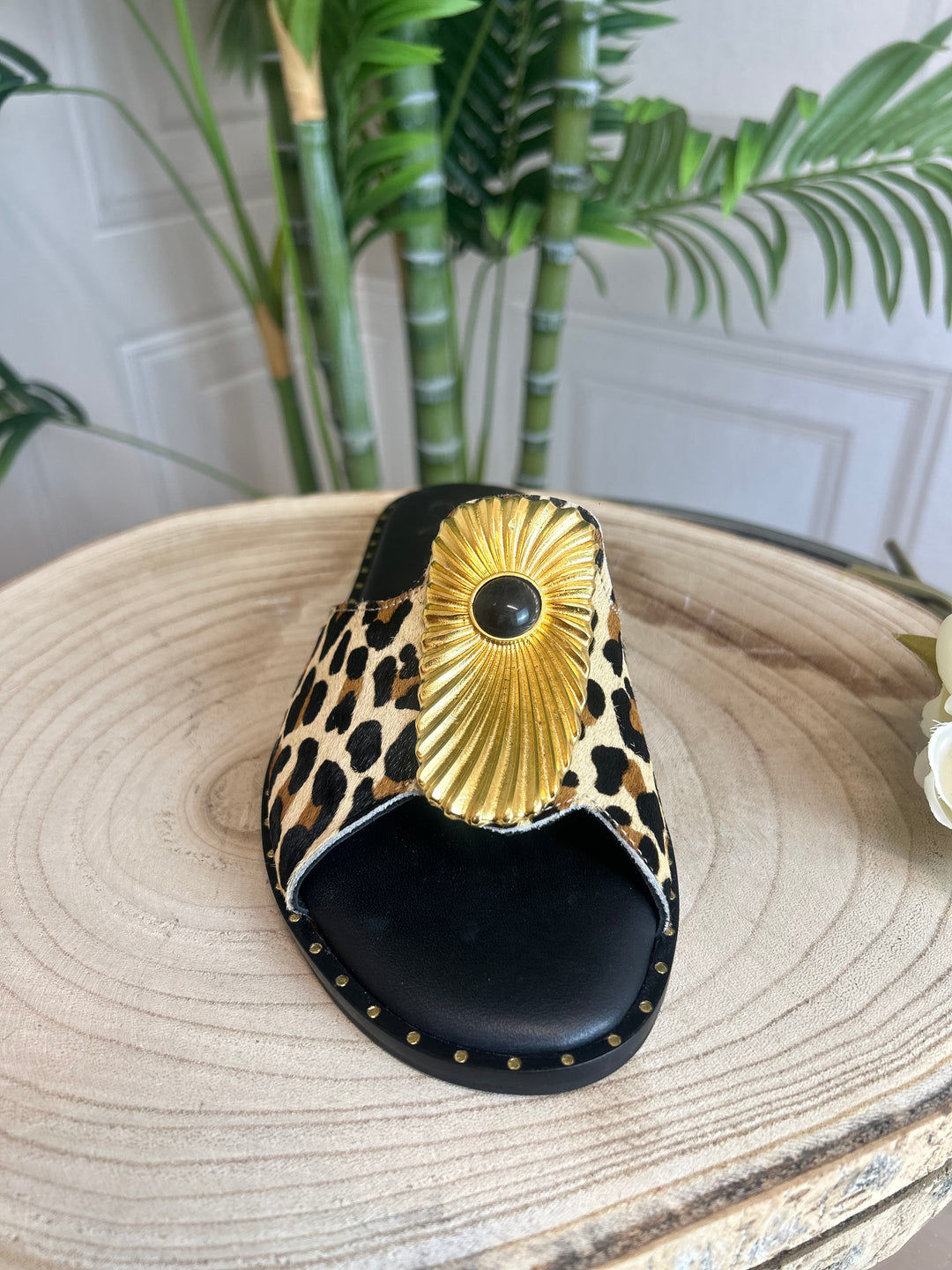 S.Piero Pony Leopard Sandal