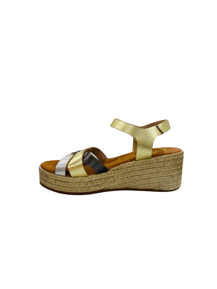 Marila Panama Metallic Wedge Sandal
