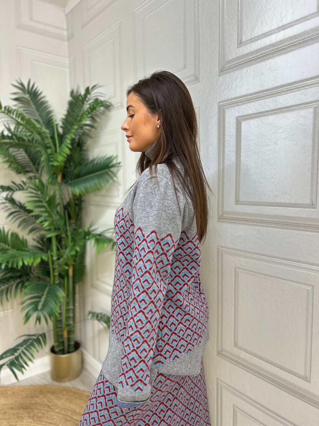 Bariloche Grey Polo Neck Jumper