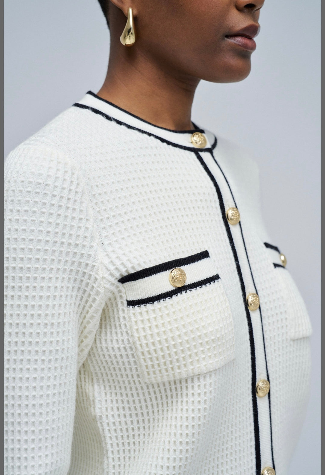 Salsa Textured Knit Cardigan