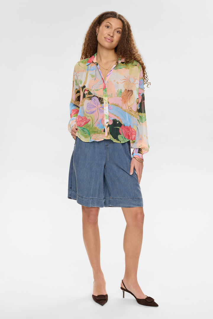 Numph Nushailyn Airy Blue Shirt