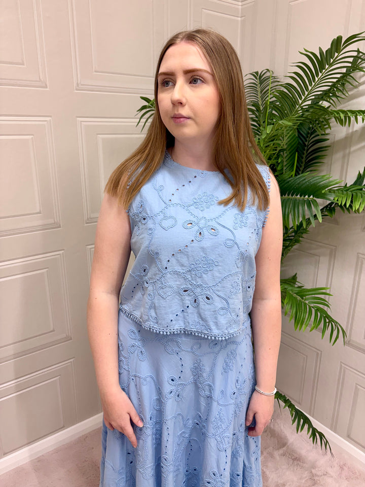 Goa Goa Cyra Sky Blue Top