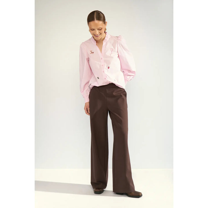 Numph Nuathena Pants | Black Coffee