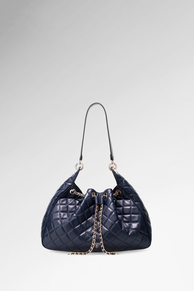 Guess Juliet Midnight Quilted Hobo Bag