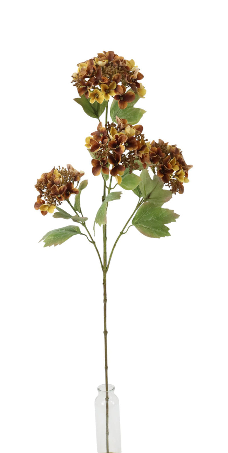 Artificial Hydrangea Spray | Yellow/Brown