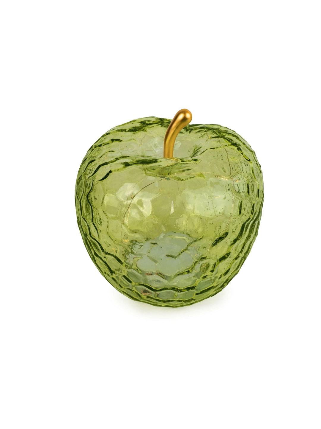 Green Glass Apple LED Lamp