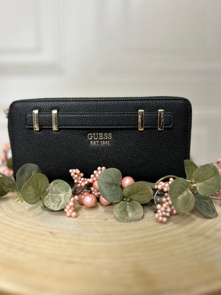 Guess Gregoria large Zip Round black Purse
