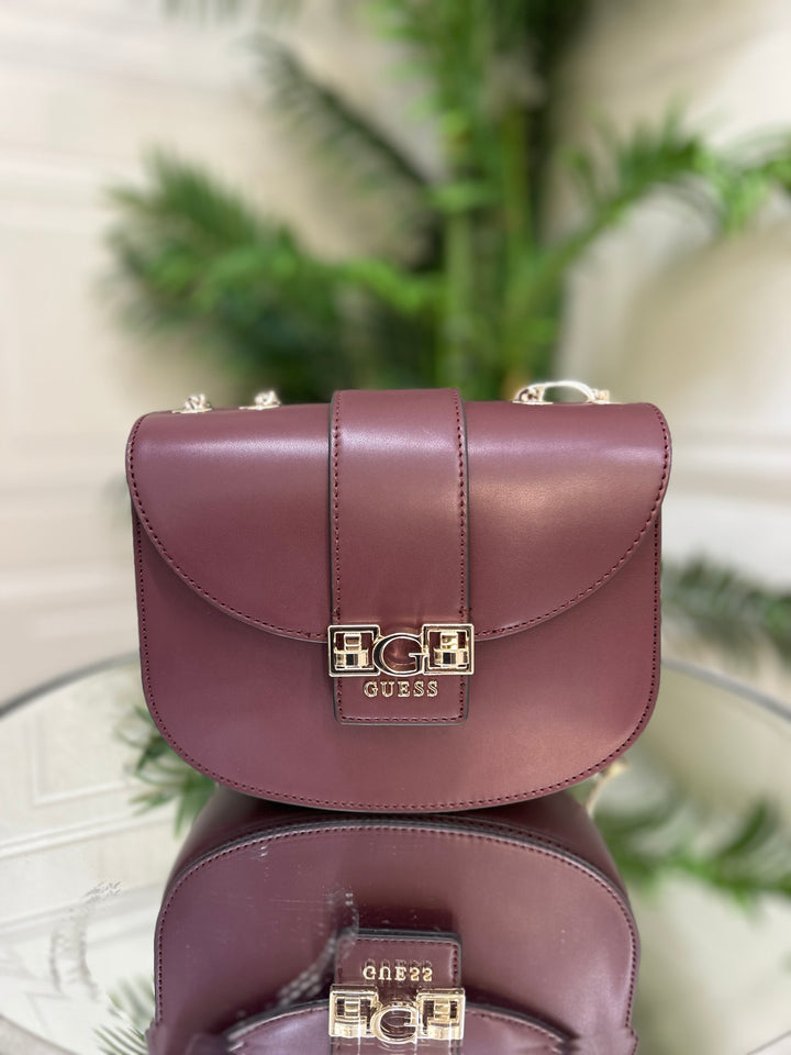 Guess Jane Wine Crossbody Bag