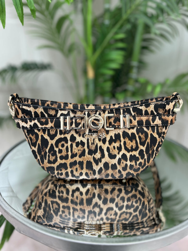 Guess Cirene Leopard Shoulder Bag