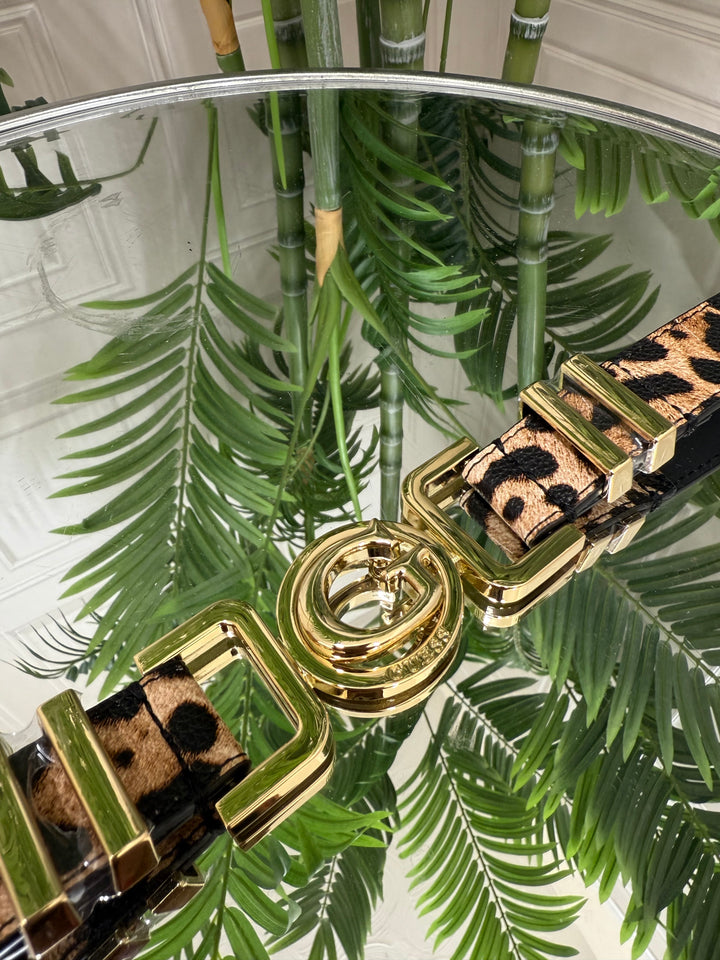 Guess Cirene Leopard Black Belt