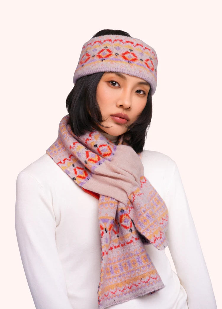 Powder Fair Isle Headband | Cream Mix