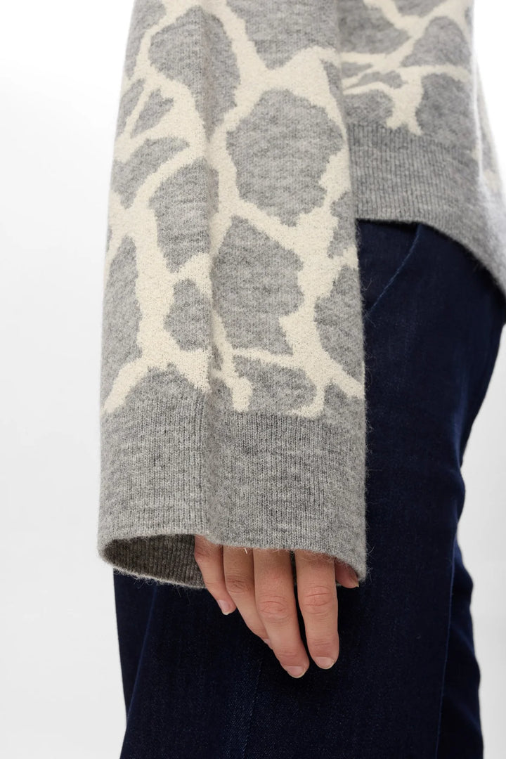 Numph Nugrif Pullover | Medium Grey Mel