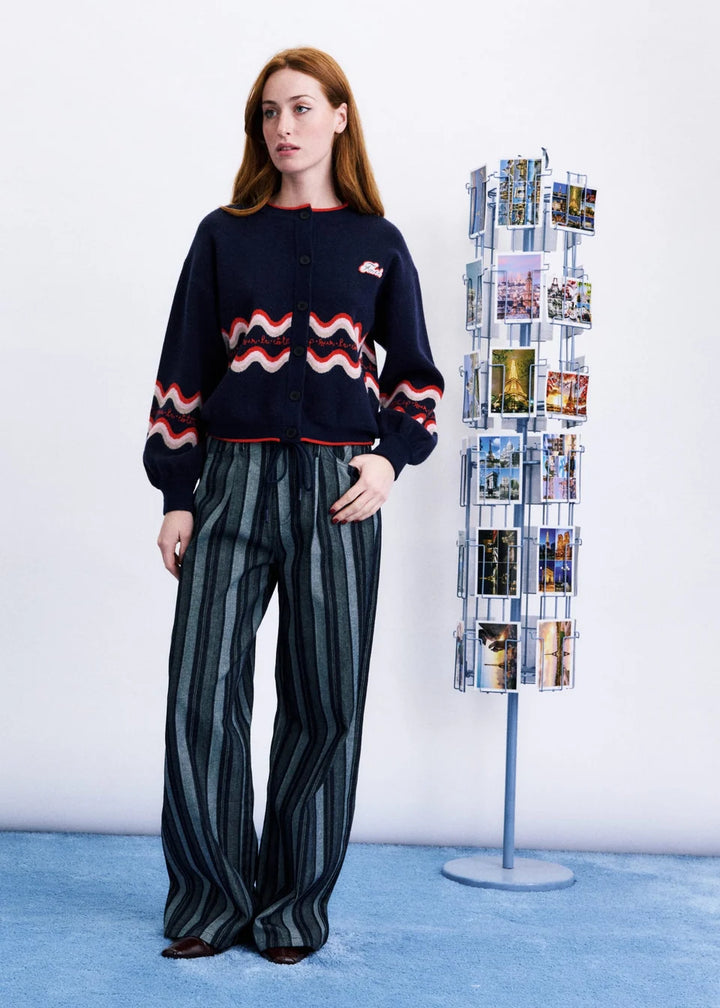 Frnch Bleu Marine Cardigan CHM26794