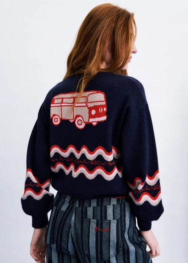 Frnch Bleu Marine Cardigan CHM26794