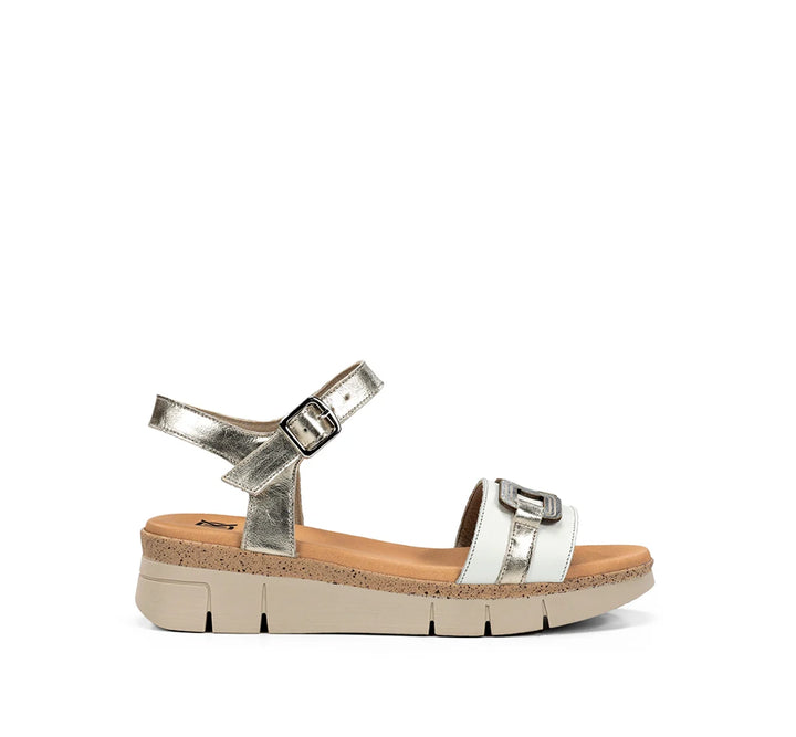 Dorking Klau Tibet Blanco/Platino/Plata Sandal