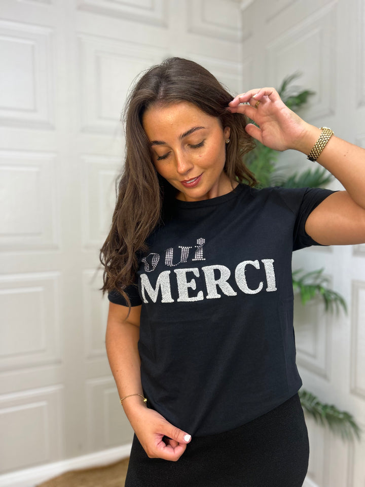 Tiffosi Oui Merci Black T-Shirt