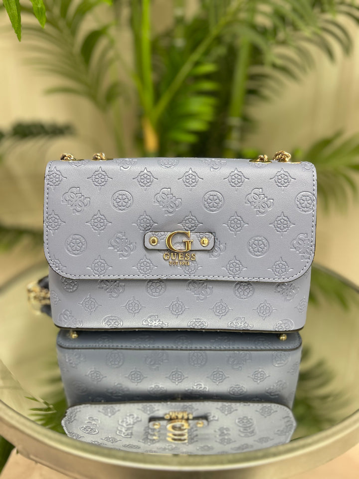 Guess Dita Grey Blue Crossbody Bag