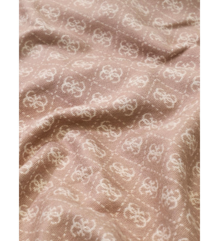 Guess Taupe 4G Logo Fringed Scarf