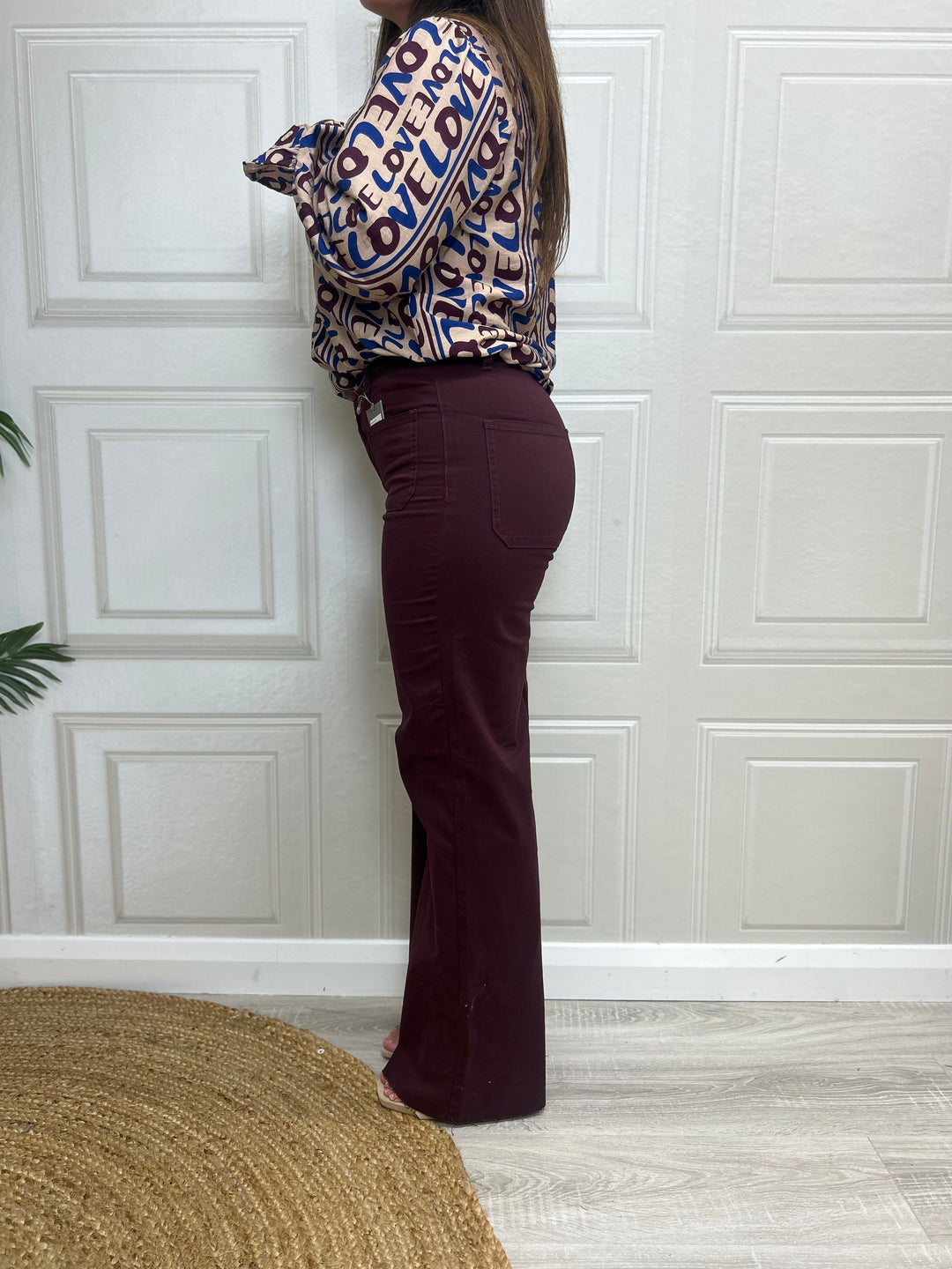 Costa Mani Hepburn Wine Pants